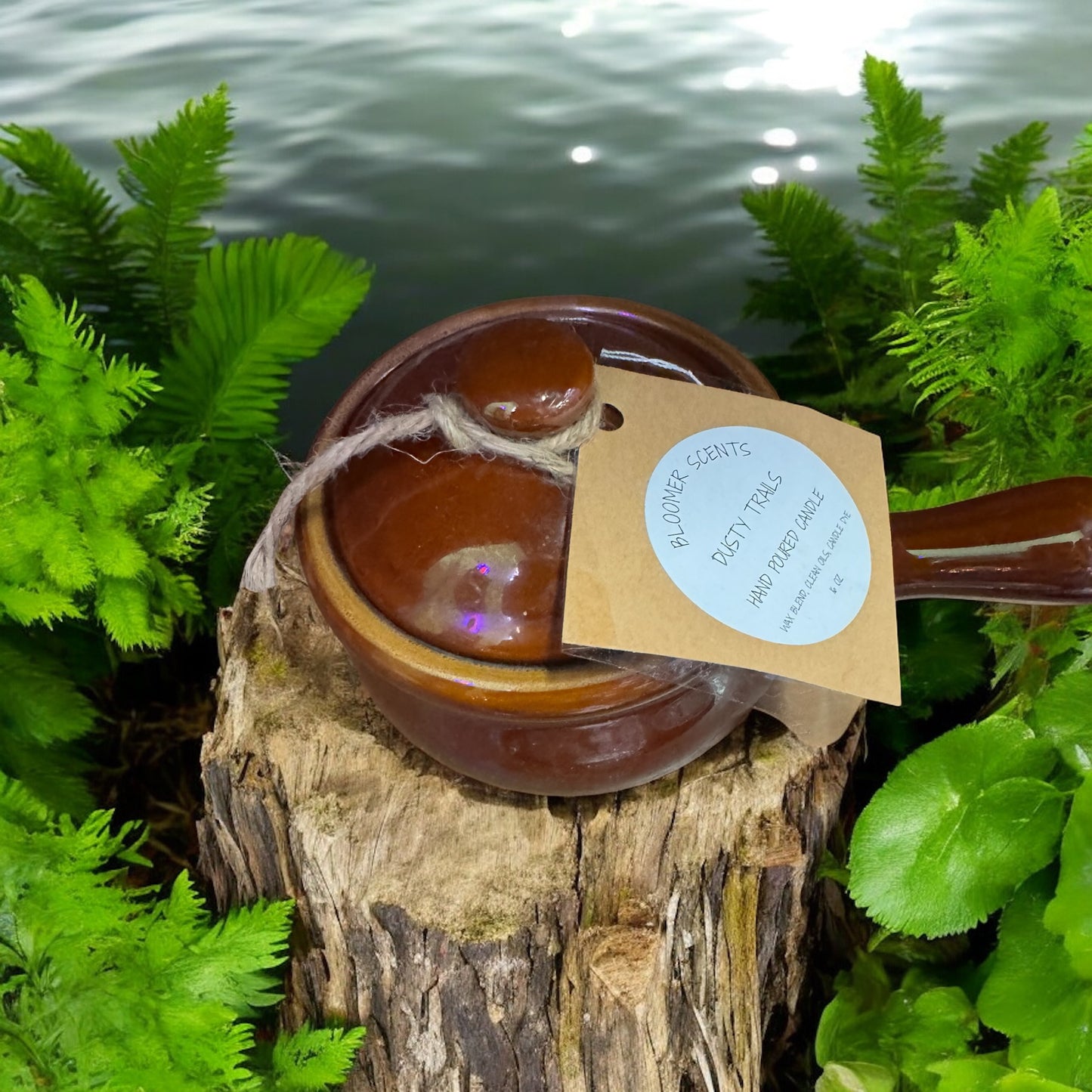 Dusty Trails Repurposed Crock Soup Bowl Candle 16fl oz