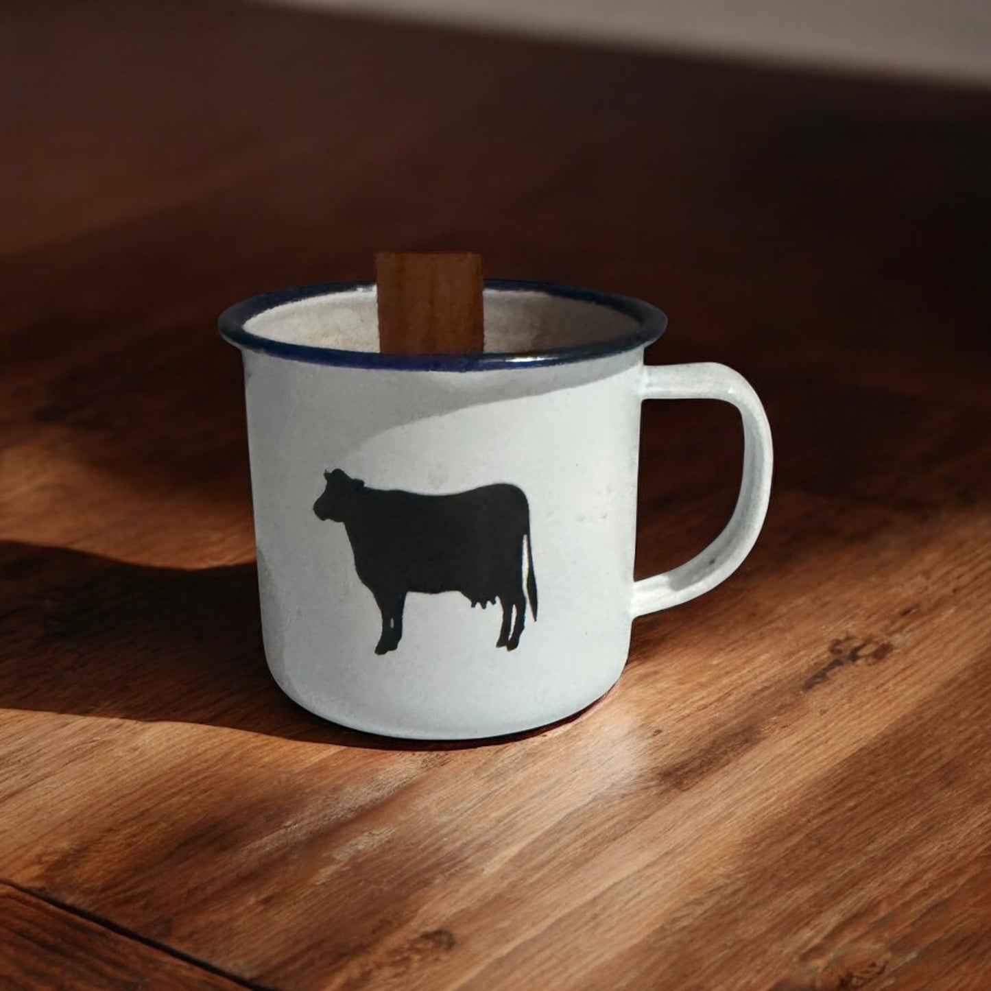 Leather Candle Repurposed Mini Cow Tin 4fl oz