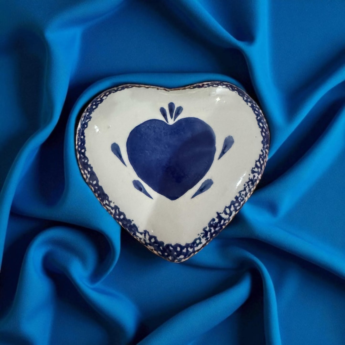 Nights on the Nile Candle Repurposed Vintage Rare Heart Shaped Pottery 22fl oz