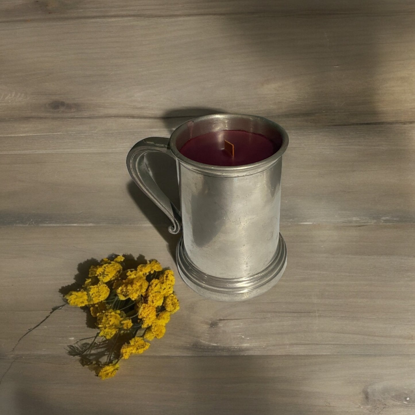 Leather & Lace Repurposed Vintage Stein Candle 16fl oz