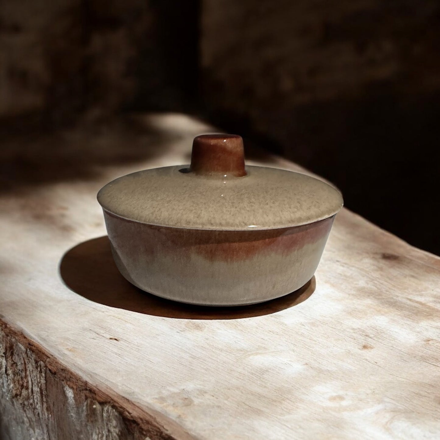 Parker Peach 24fl oz Repurposed Vintage Crock Bean Pot Candle