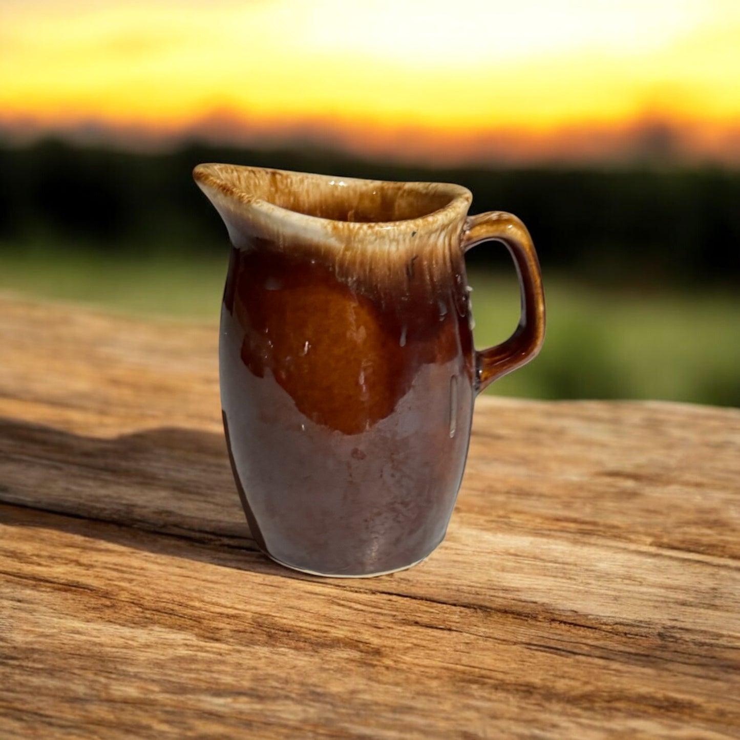 Orange Blossom Repurposed Mini Pitcher Crock 6fl oz