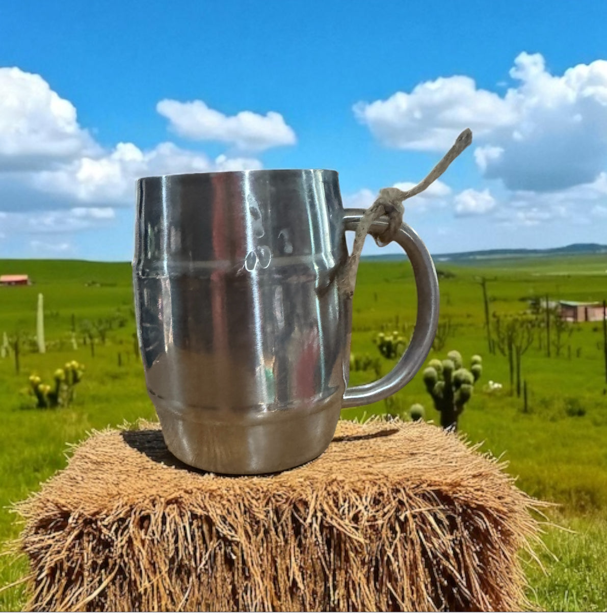 Cowboy 10fl oz Repurposed Stainless Steel Barrel Mug Candle