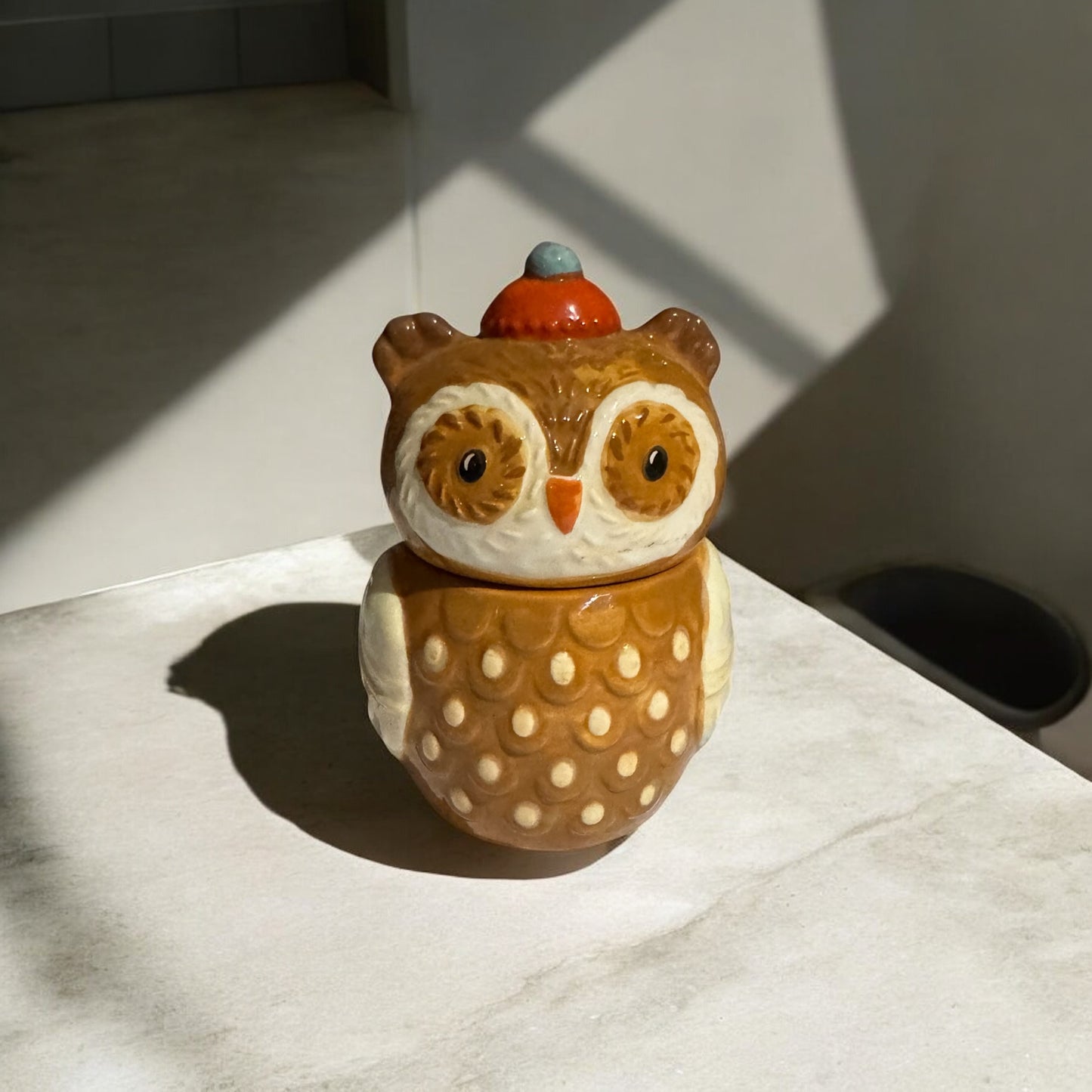 Orange Blossom Repurposed Owl Vintage Rare Canister Candle 16fl oz