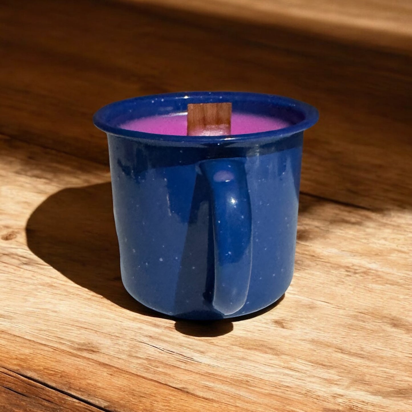 Lychee Blossom 10fl oz Candle Repurposed Speckled Enamel Camping Cup