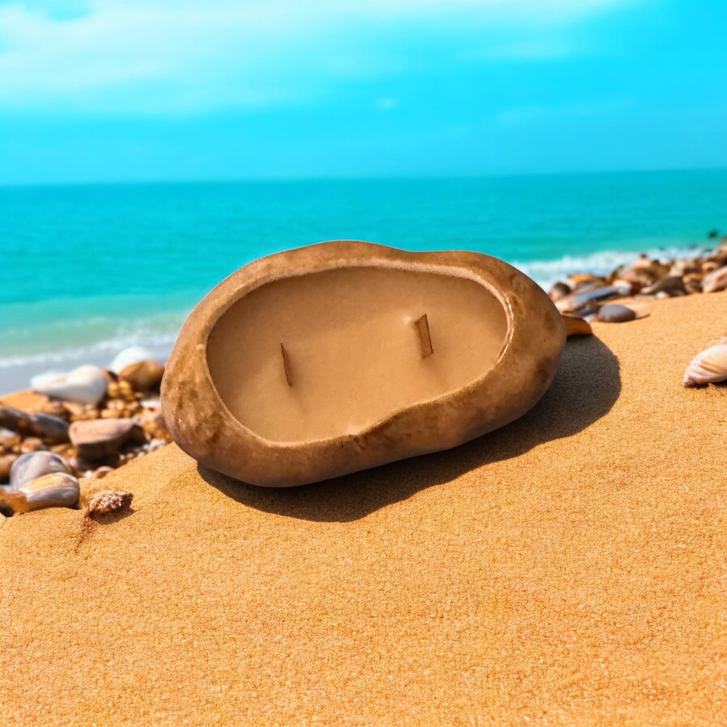 Beach Bum 6fl oz Repurposed Ceramic Potato Candle