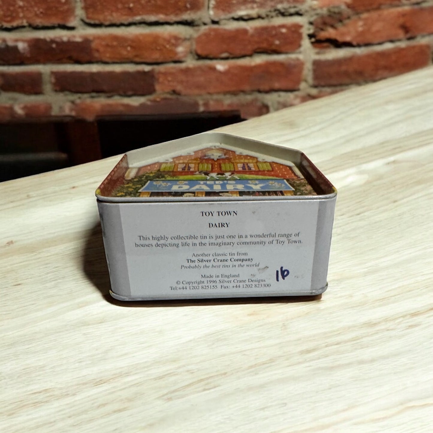 Parker Peach Candle 16fl oz Repurposed Vintage Toy Town Tin