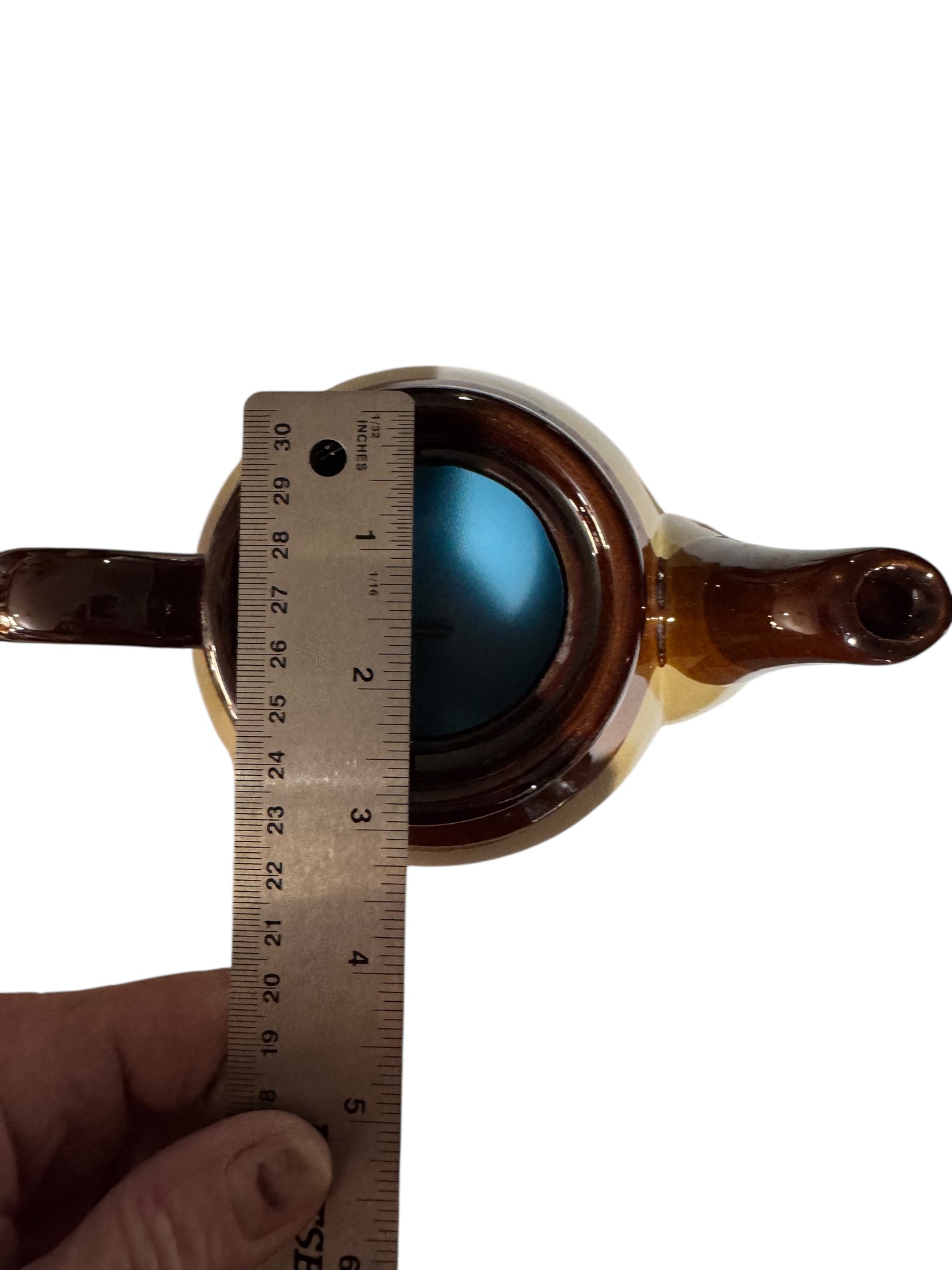 Bloomer Scents Caribbean Teakwood Scented Candle, 22 fl oz, Handmade in Repurposed Vintage Stoneware Crock Pitcher with Lid