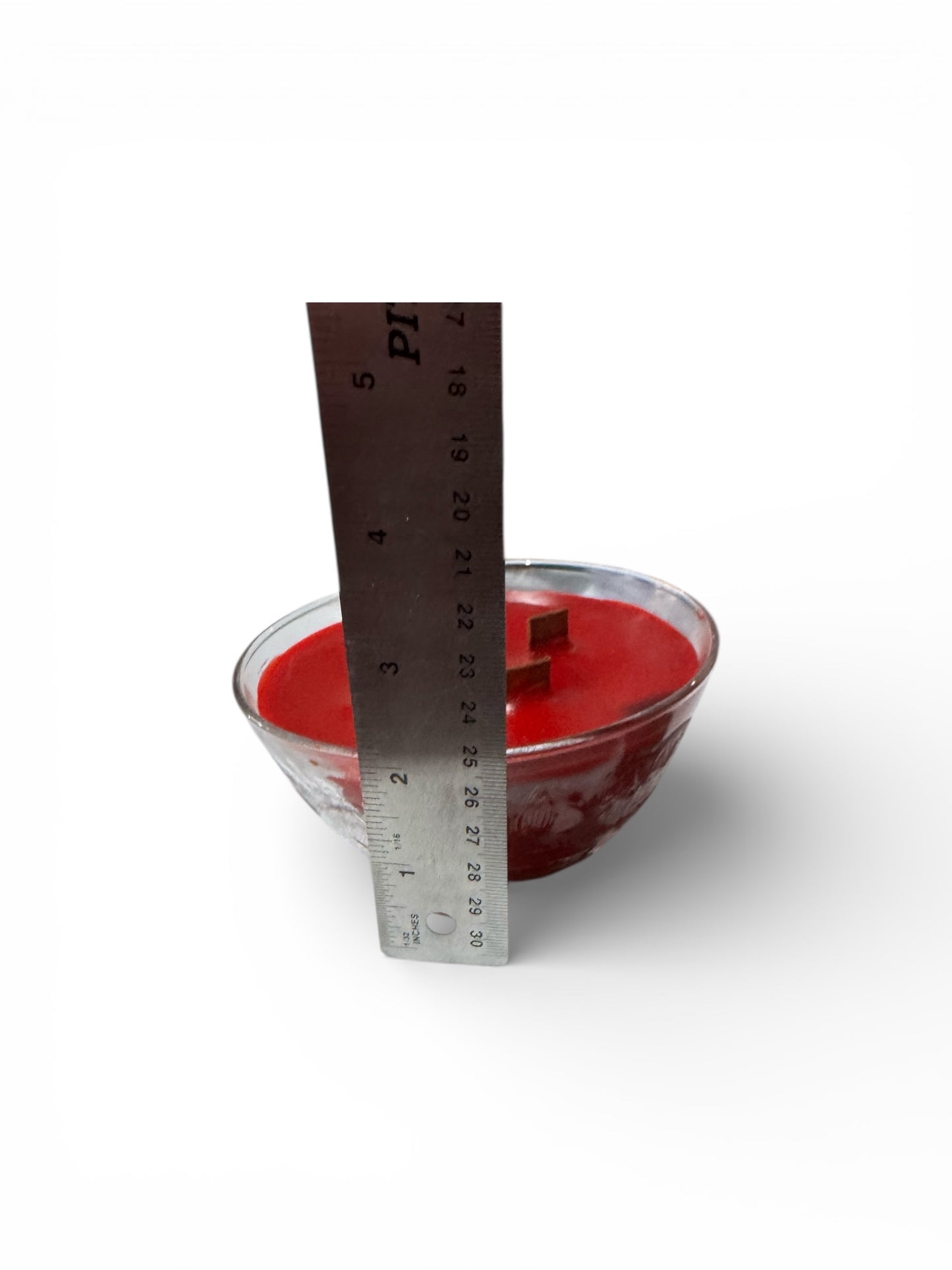 Bloomer Scents Handmade Honeysuckle Dreams Candle, Repurposed Vintage Clear Glass Dish with Embossed Design, 8 fl oz