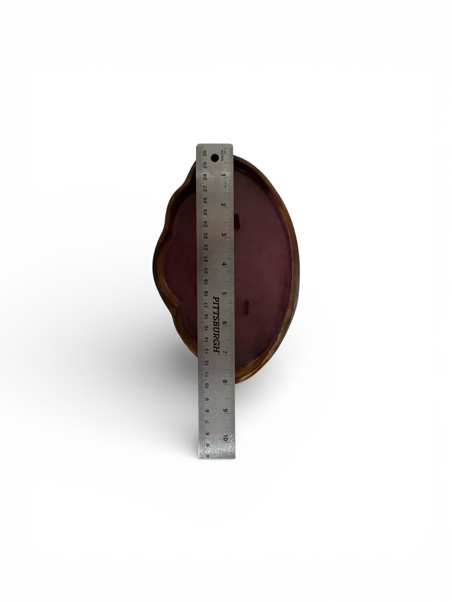 Bloomer Scents Handmade Leather & Lace Candle, Repurposed Vintage Wooden Bowl, 10 fl oz