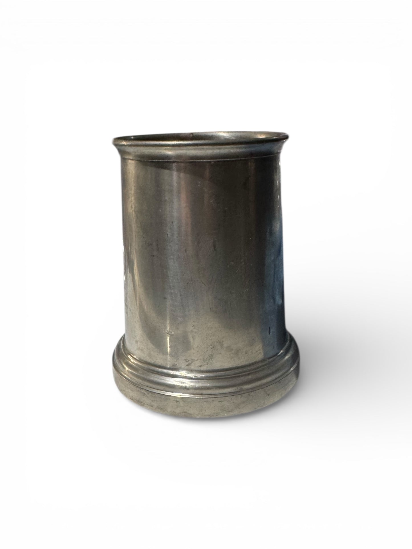 Handmade Leather & Lace Scented Candle, Repurposed Vintage Pewter Stein, 16 fl oz