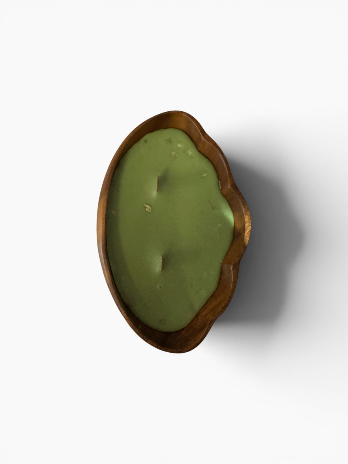 Majestic Mint Handmade Candle in Repurposed Vintage Wood Bowl, Green, 10 fl oz