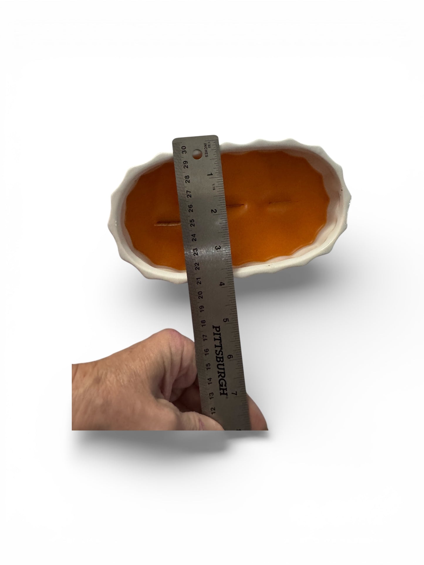 Bloomer Scents Handmade Orange Blossom Candle, 30 fl oz, Repurposed Vintage White Planter Bowl