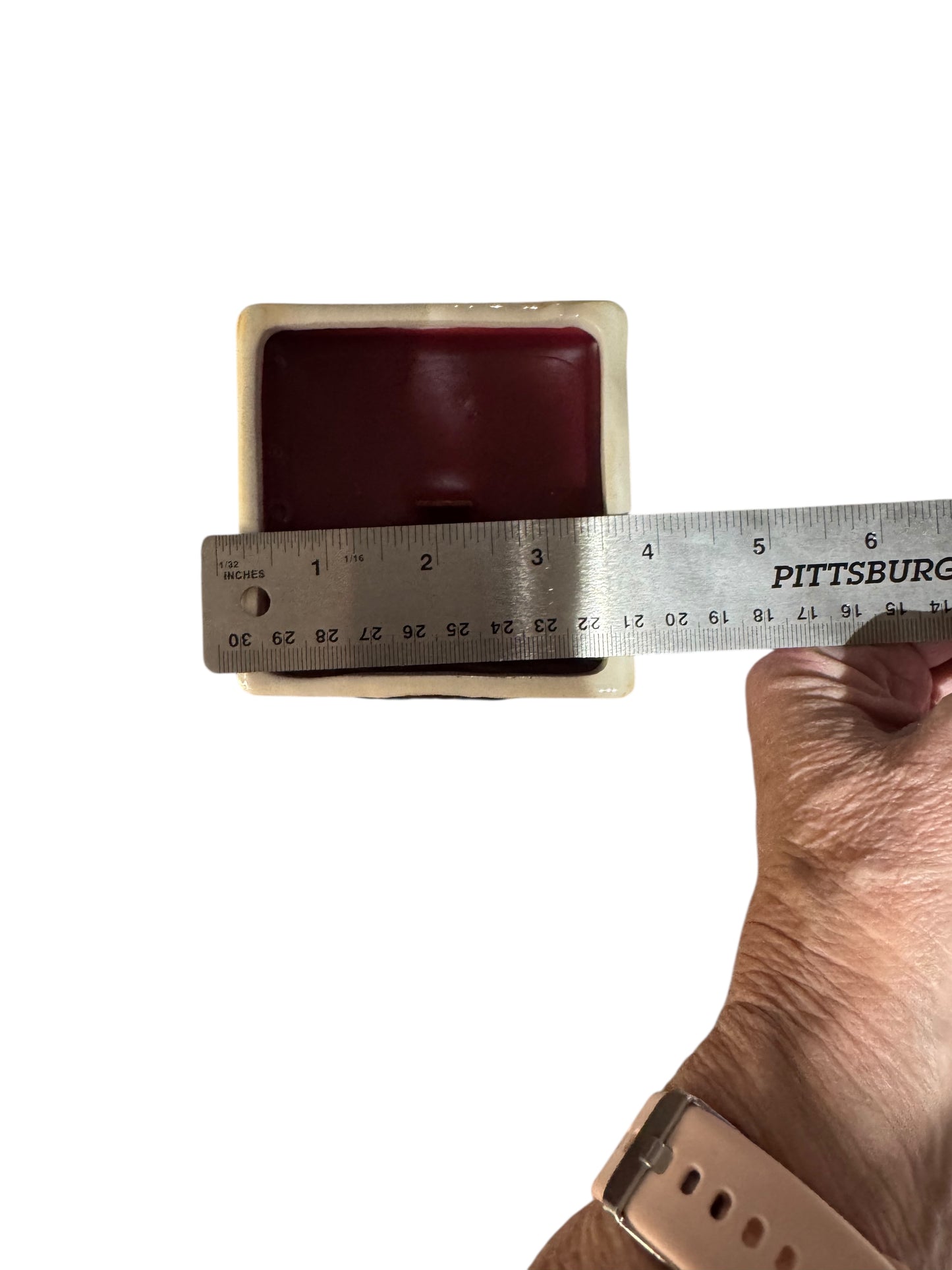 Bloomer Scents Handmade Strawberry Leather Scented Candle, Vintage Rover Doghouse Ceramic Container with Lid, 10 fl oz