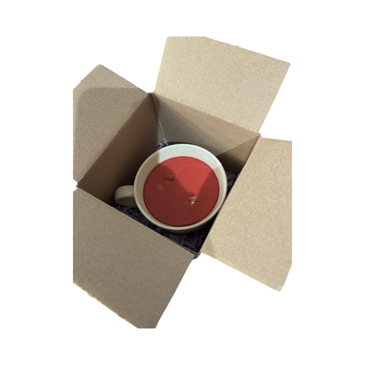 Bloomer Scents Handmade Spicy Pomegranate Candle, 18 fl oz, Repurposed Oversized Mug with Snowflake Design