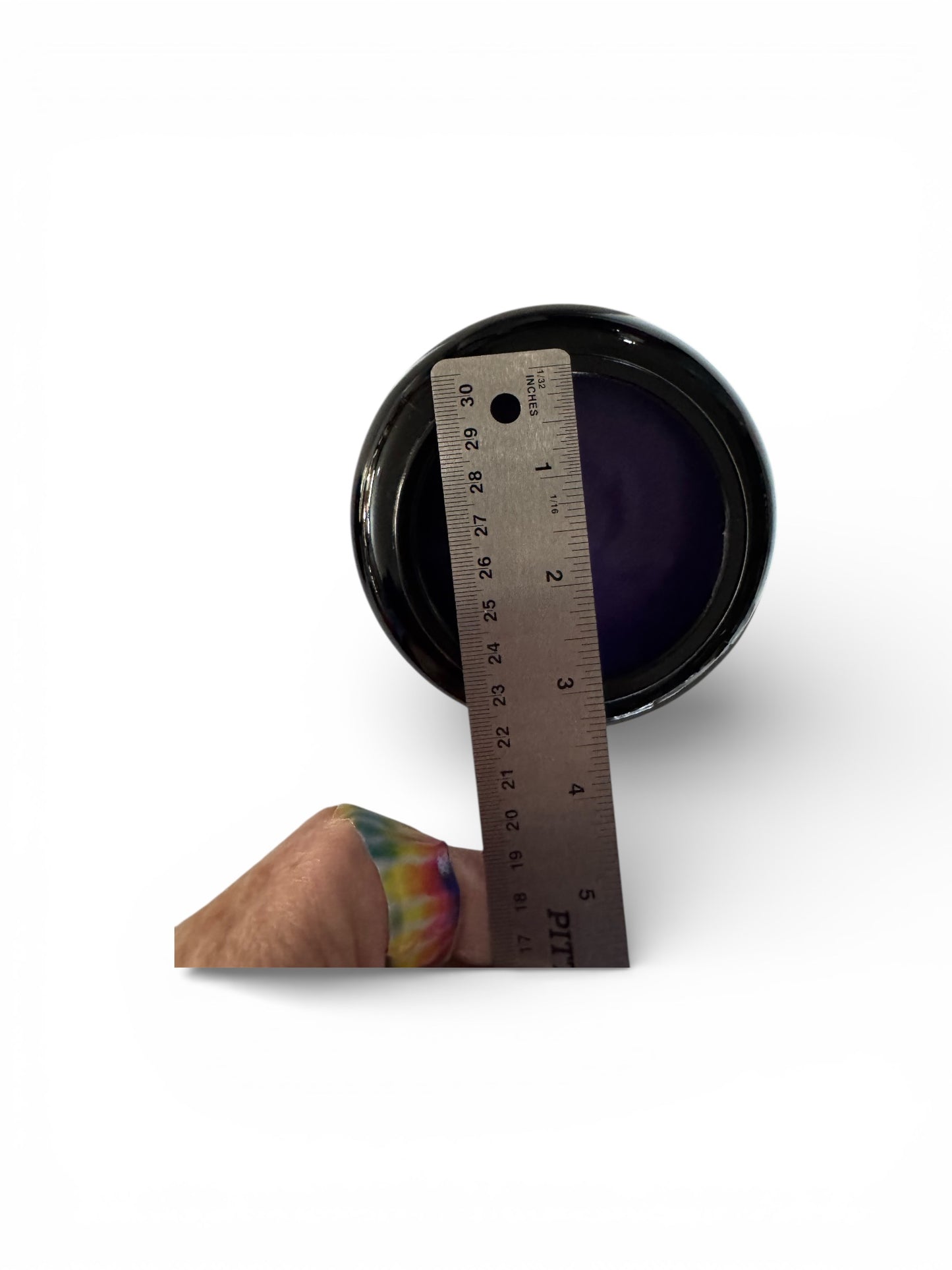 Violet Eclipse Candle 16fl oz Repurposed Vintage Black Amethyst Glass Ginger Jar