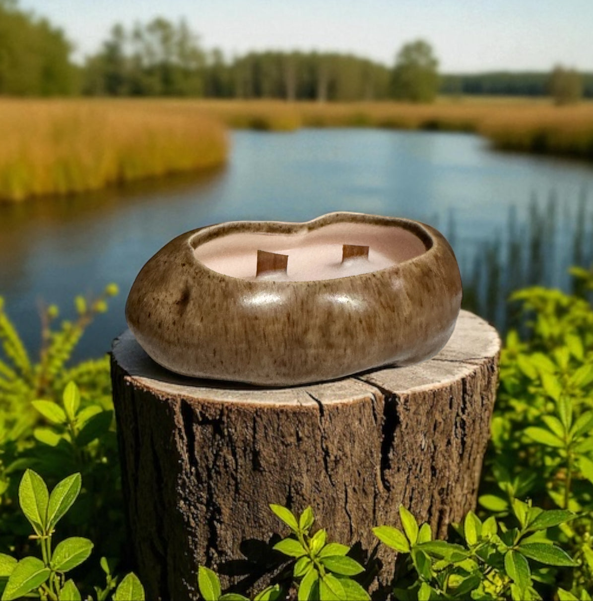 Velvety Vanilla Candle Repurposed Rare Vintage Ceramic Potato 6fl oz