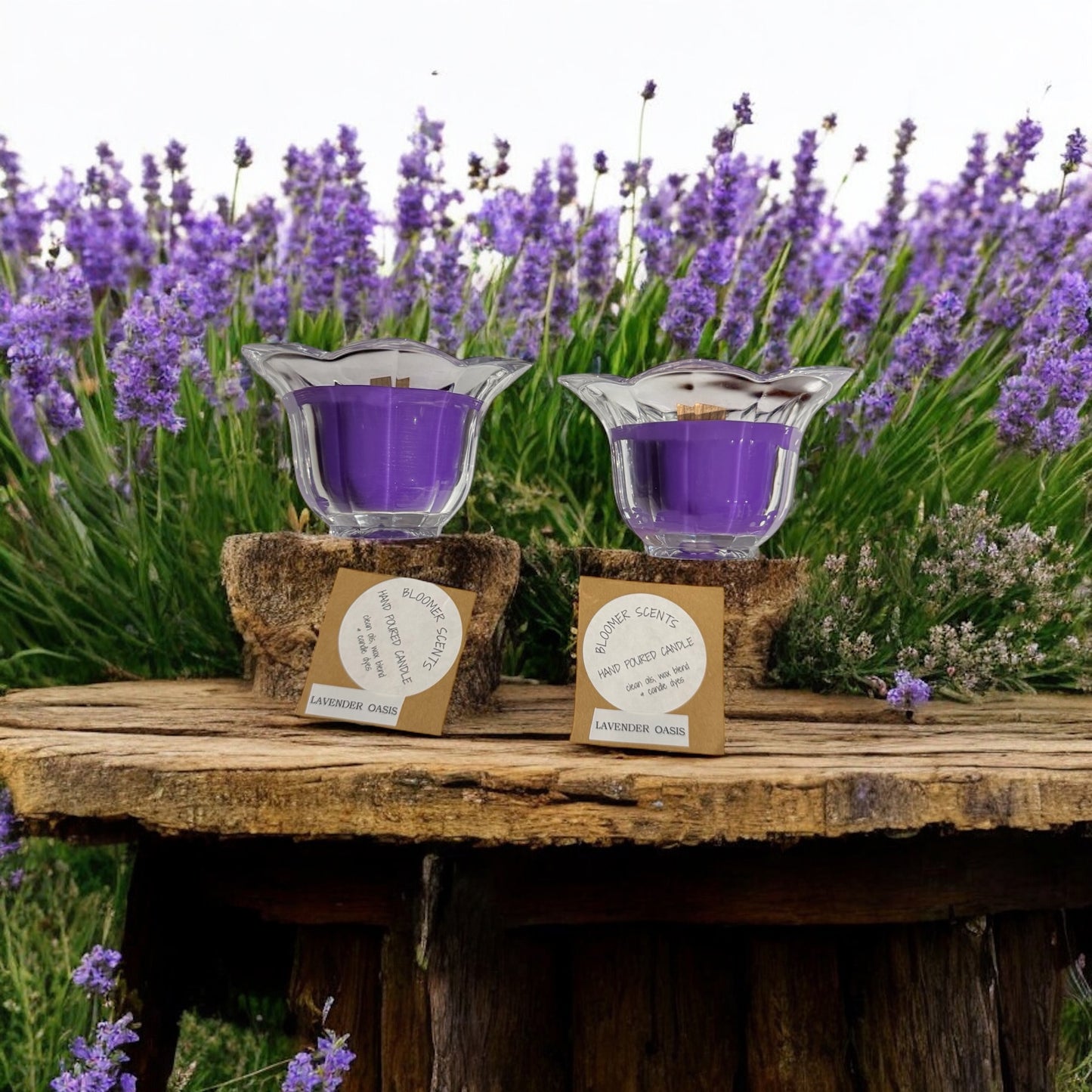 Lavender Oasis Candles Repurposed Vintage Glass 12fl oz (2)