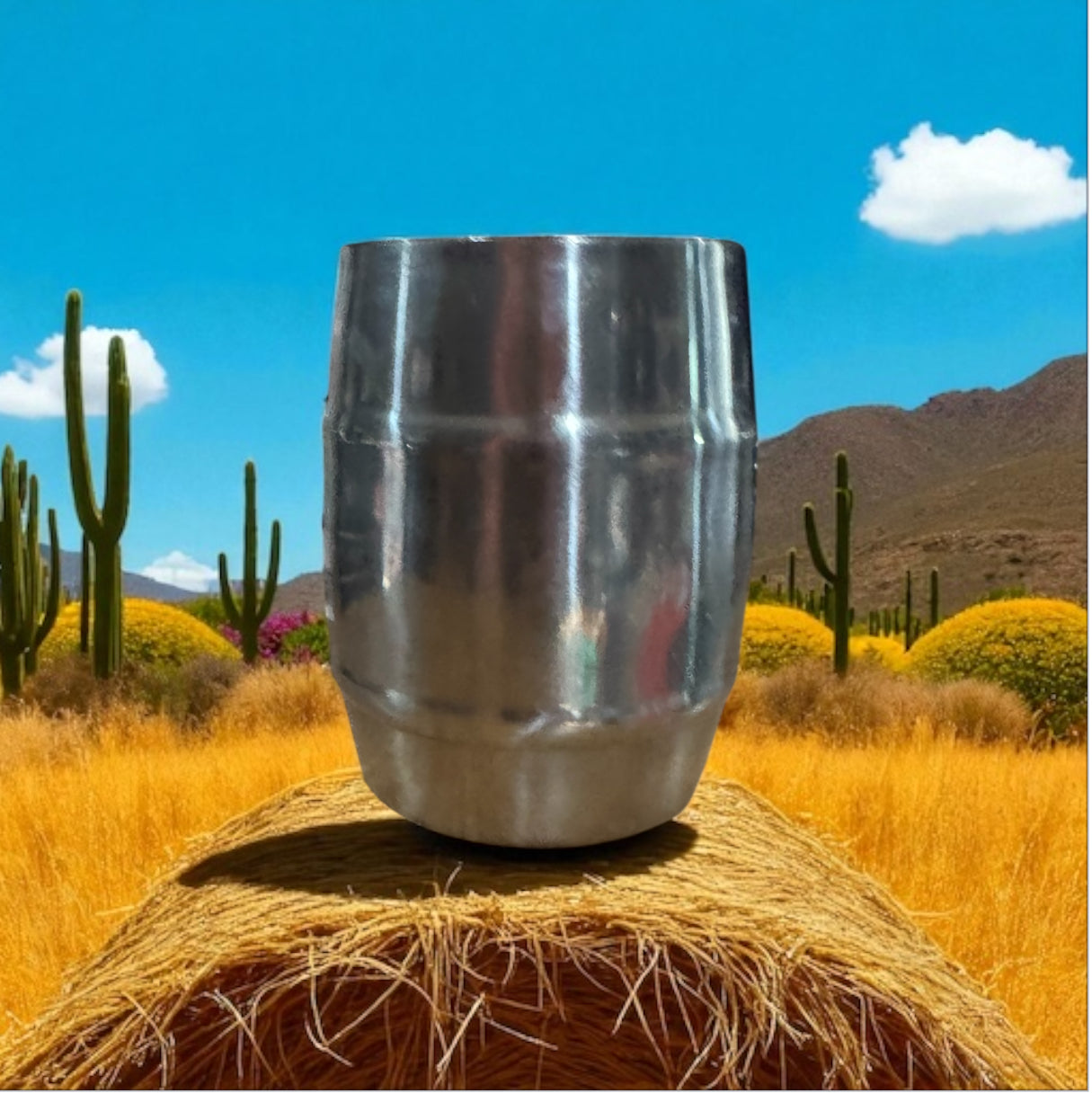 Cowboy 10fl oz Repurposed Stainless Steel Barrel Mug Candle
