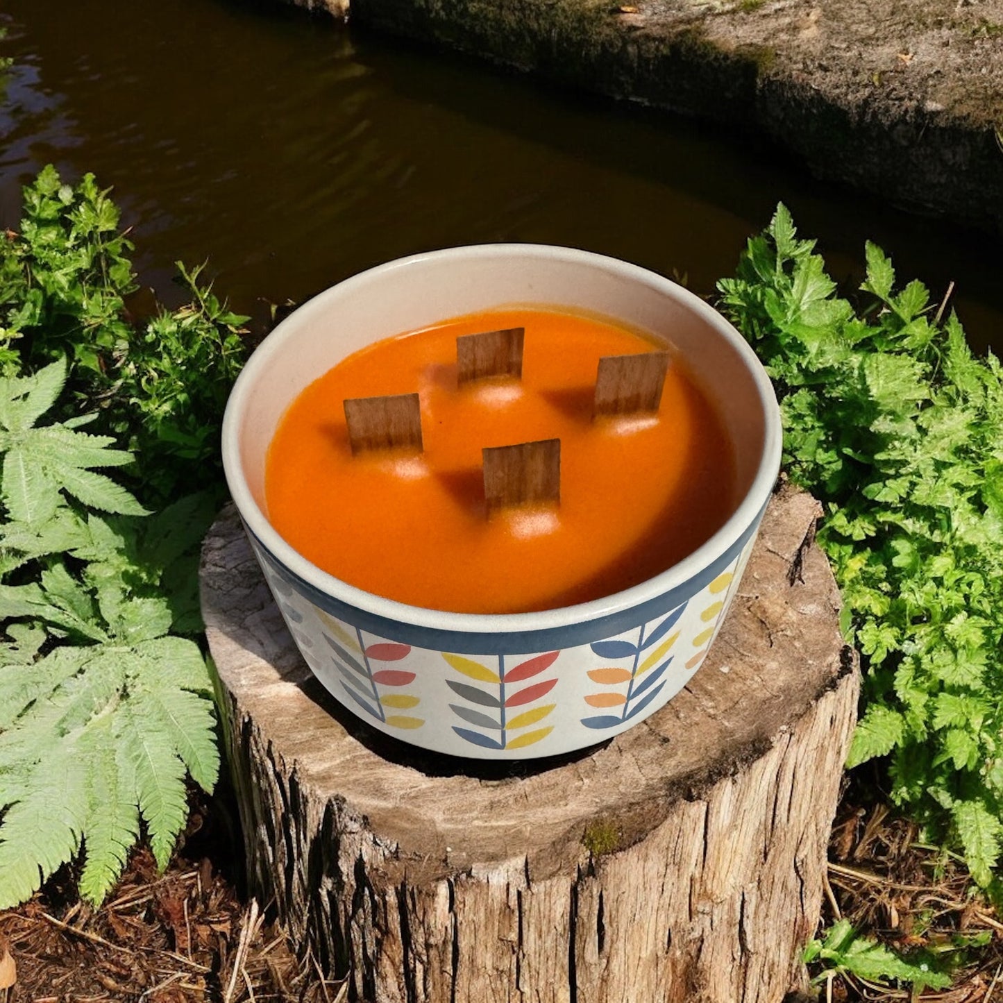 Orange Blossom Repurposed Vintage Bowl 24fl oz Candle