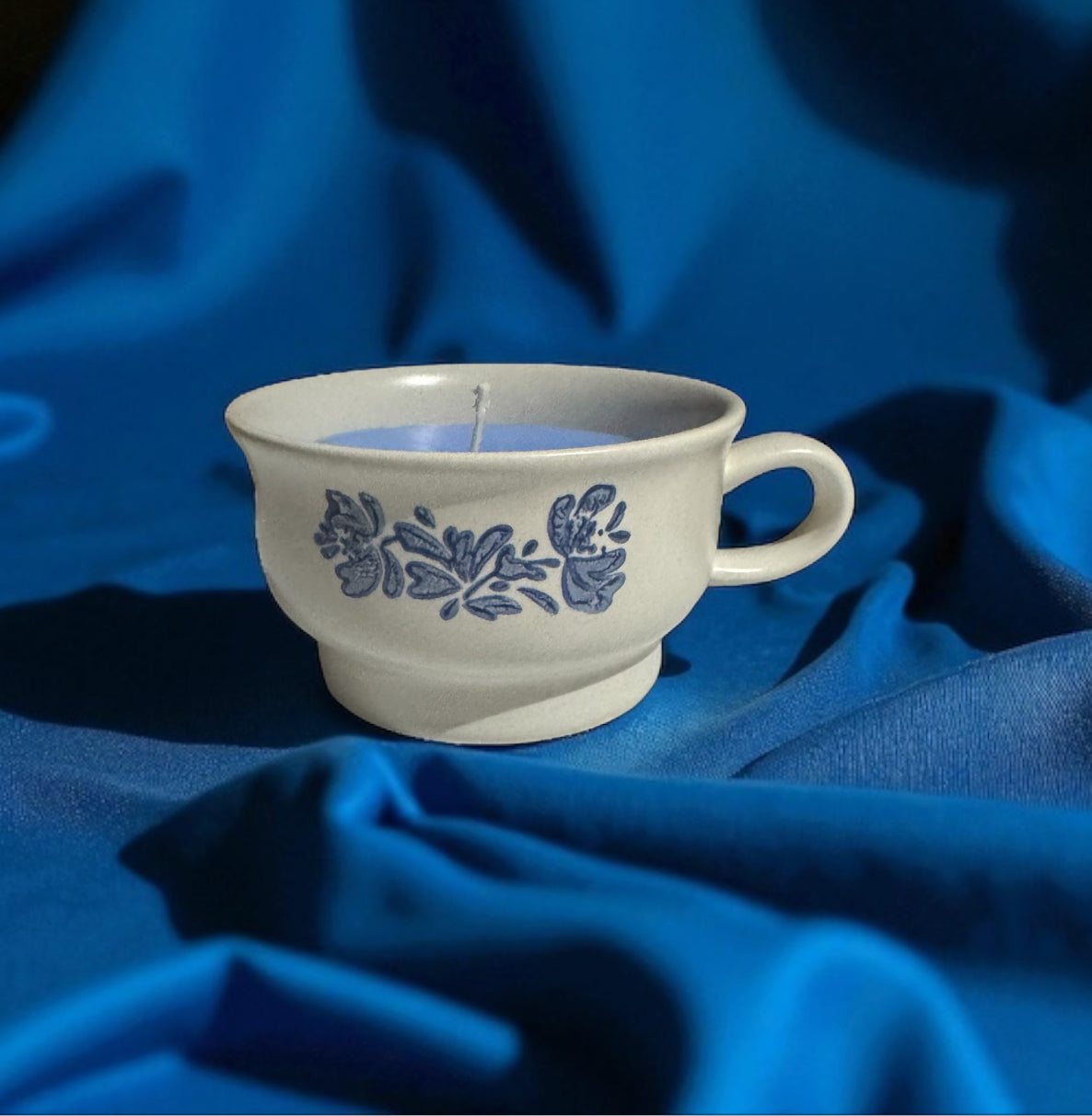 Nights on the Nile Candle Repurposed Rare Vintage Pfaltzgraff Cup 6fl oz
