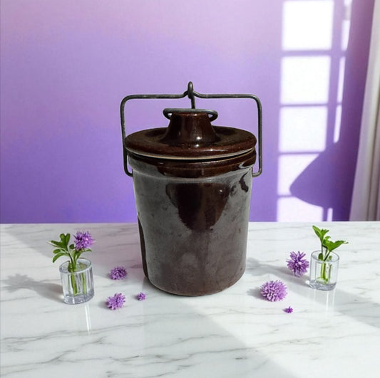Violet Eclipse 8fl oz Repurposed Vintage Cheese Crock