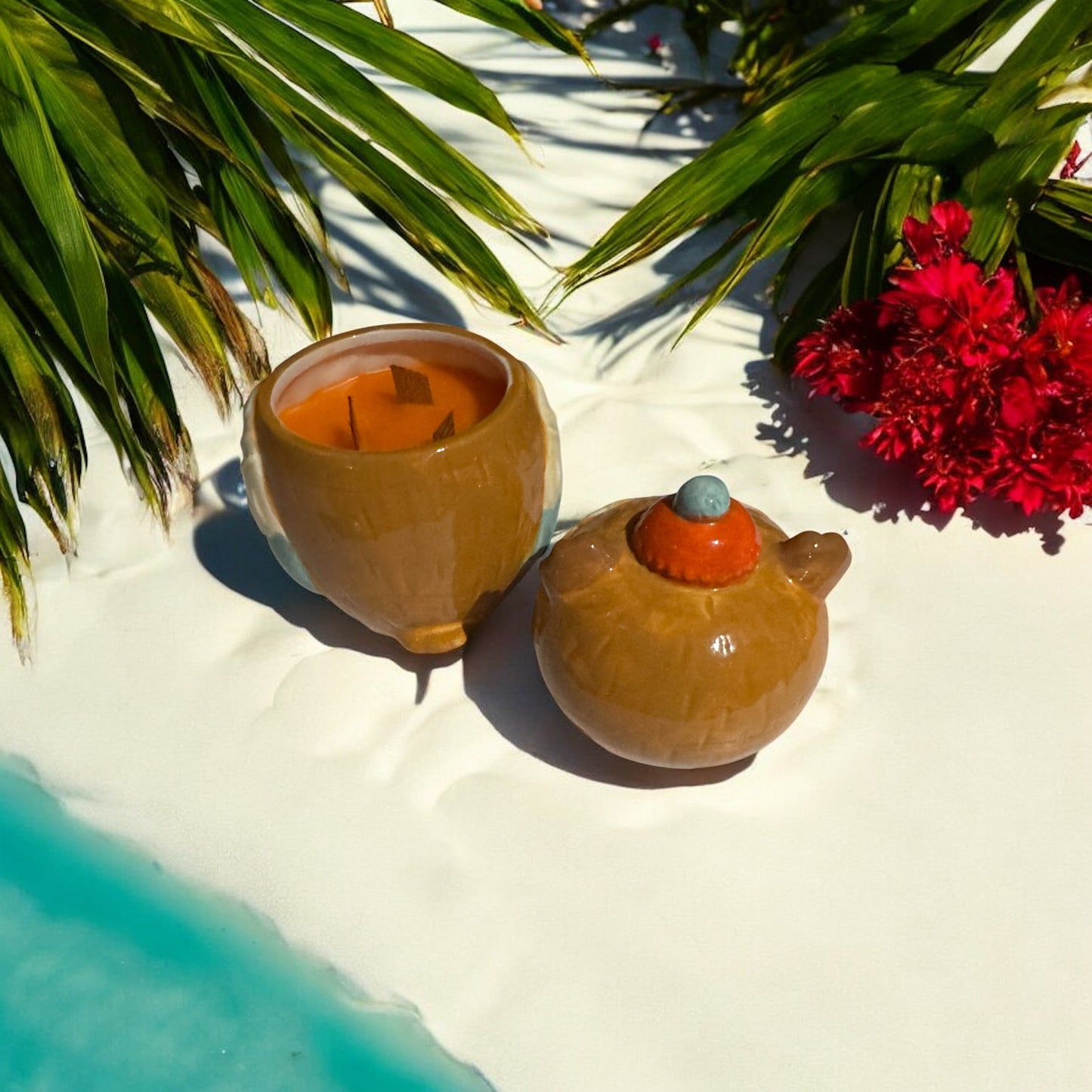 Orange Blossom Repurposed Owl Vintage Rare Canister Candle 16fl oz