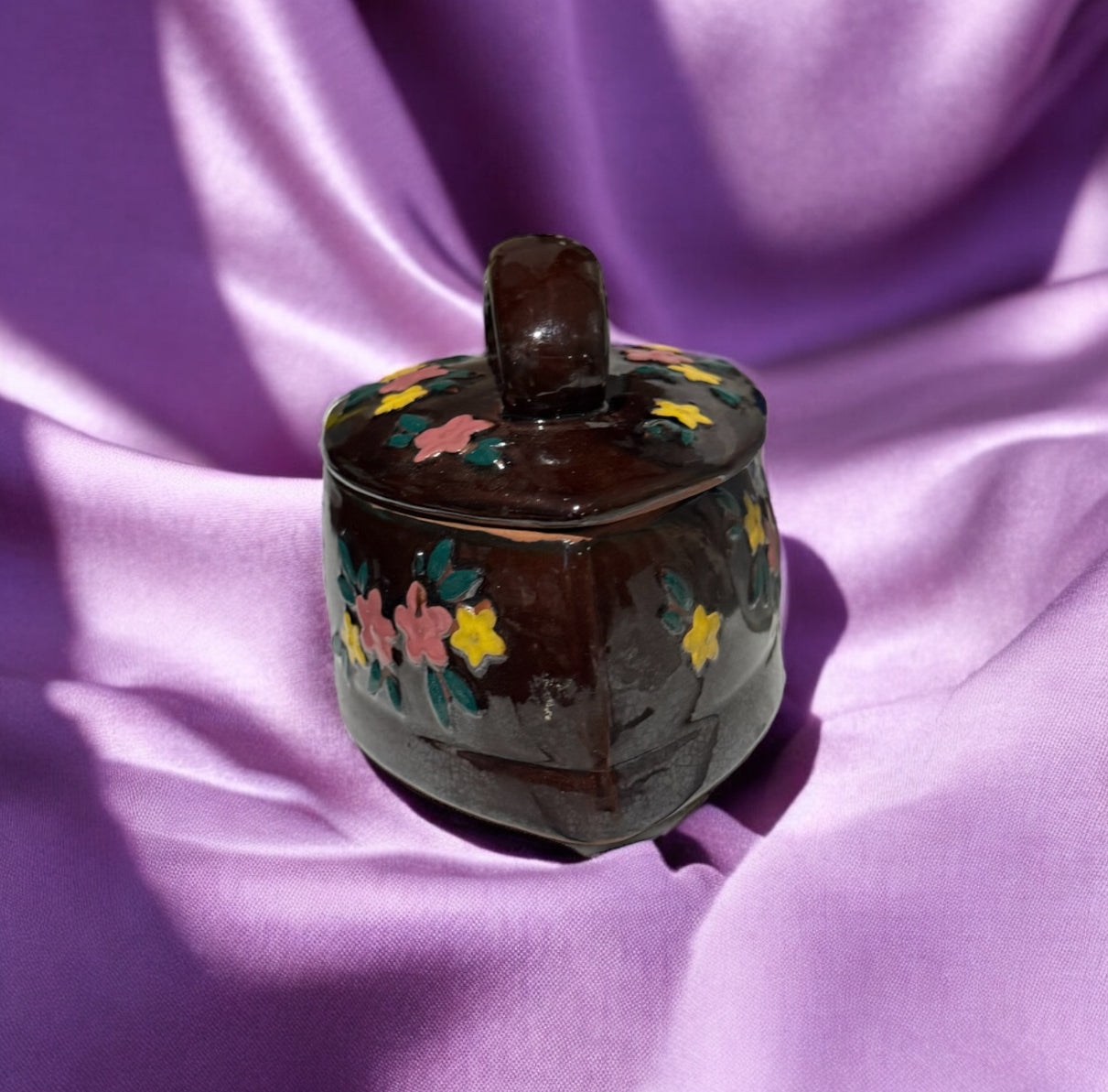 Amethyst Twilight Repurposed Rare Vintage Pottery Iron Candle 6fl oz