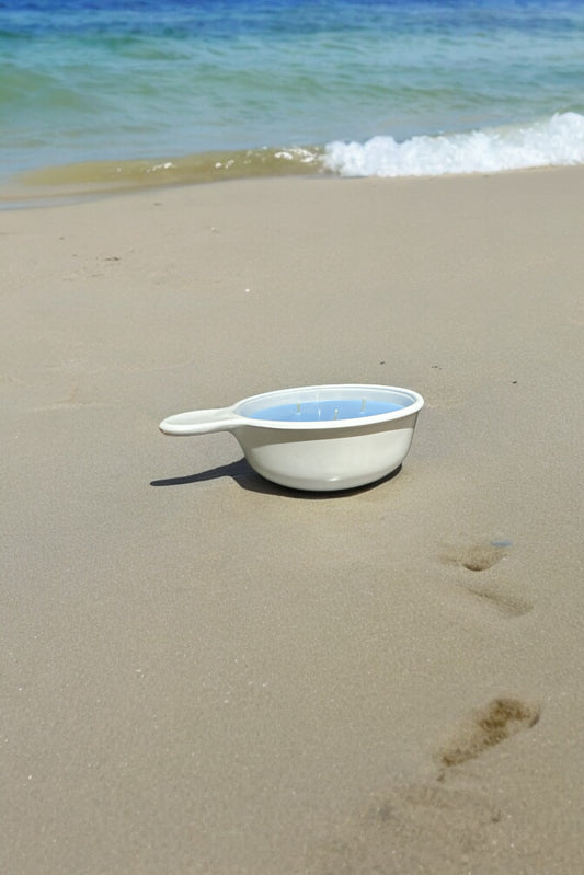Caribbean Teakwood Candle Repurposed Vintage Bowl Candle 12fl oz
