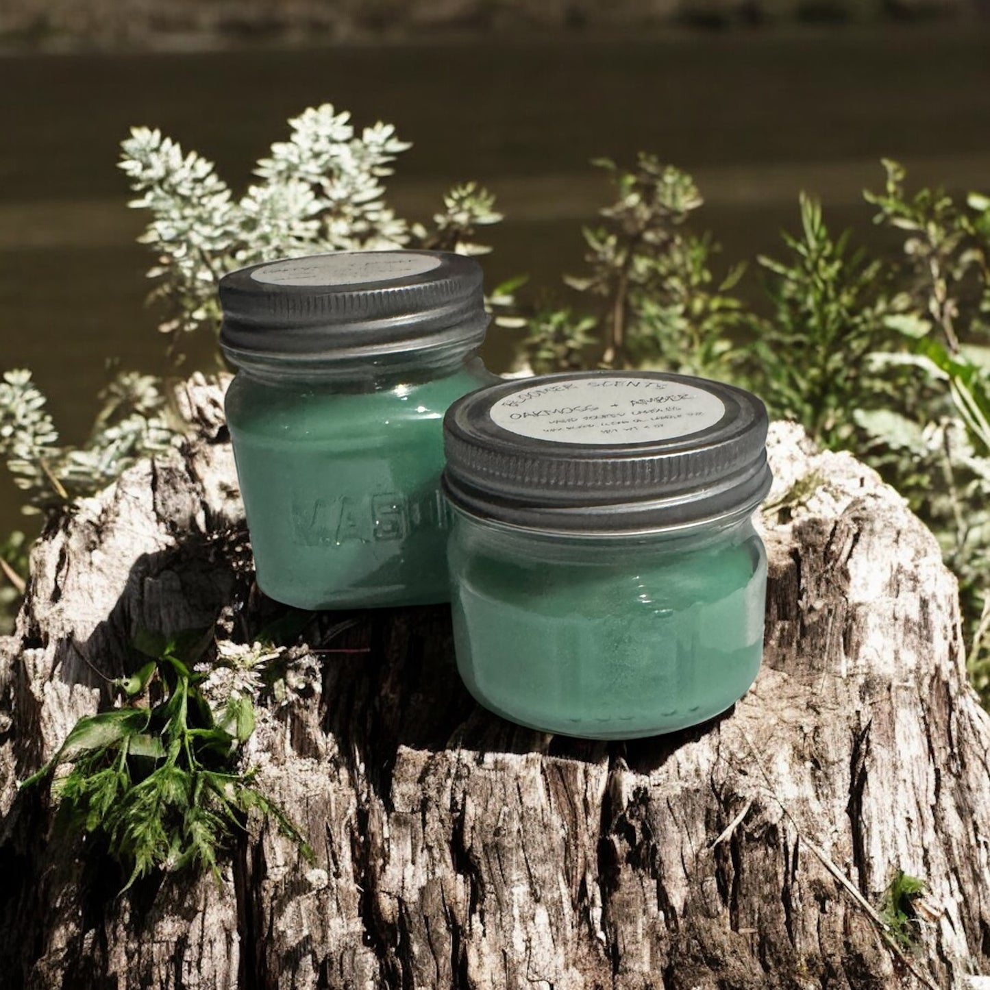 Oakmoss & Amber Candles Repurposed Mason (type) Jars 4oz & 8oz