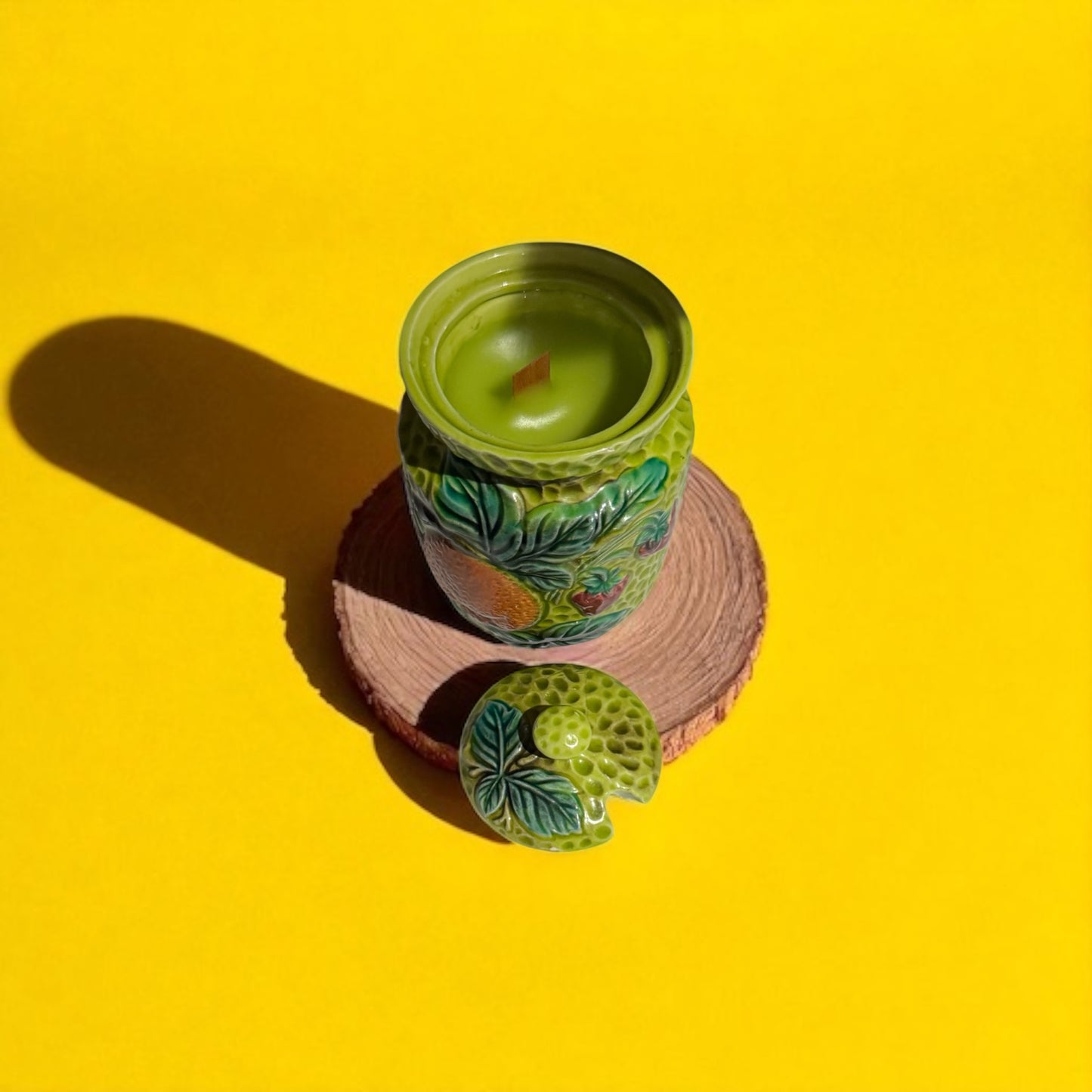 Divine Candle Repurposed Vintage Jam Marmalade Jar 10fl oz