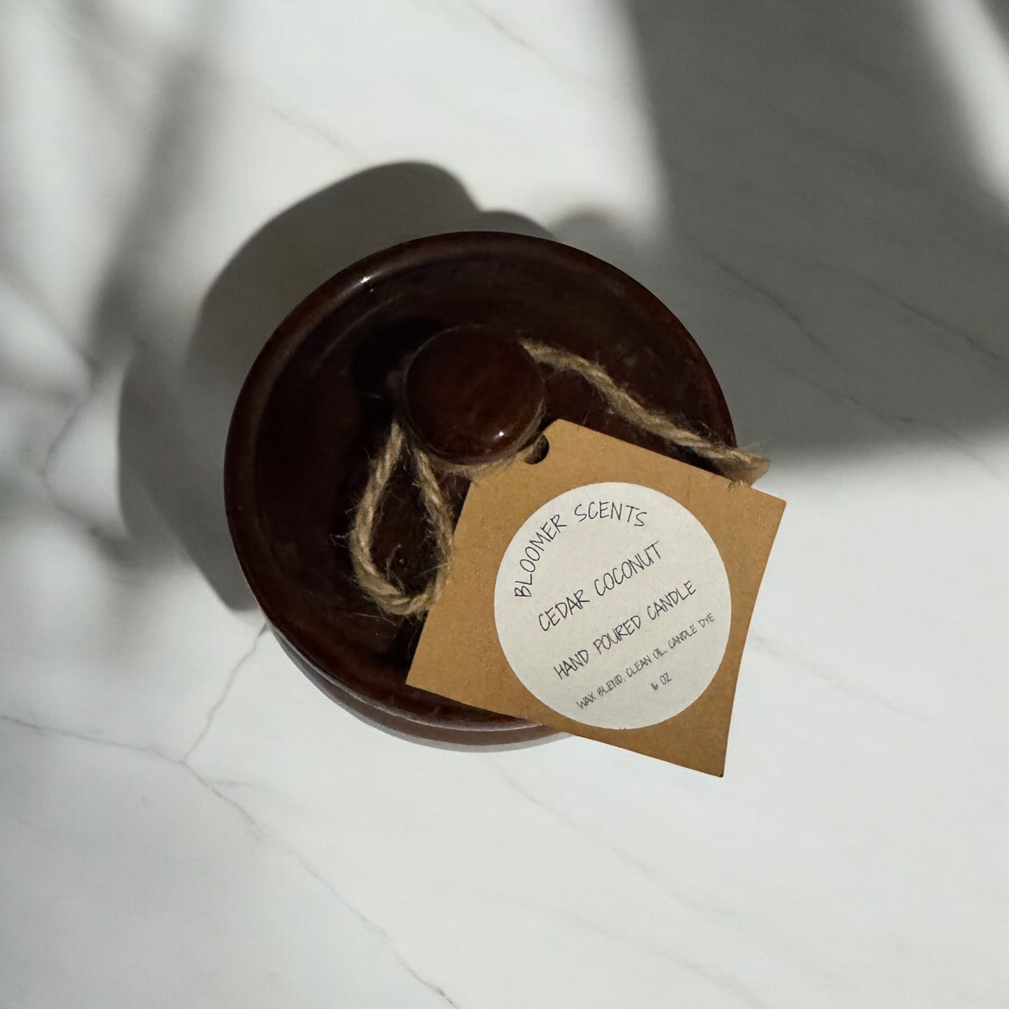 Cedar Coconut Repurposed Vintage Crock Bowl Candle 16fl oz