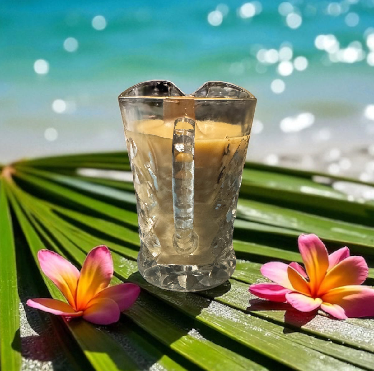 Beach Bum 10fl oz Repurposed Vintage Rare Mini Crystal Pitcher