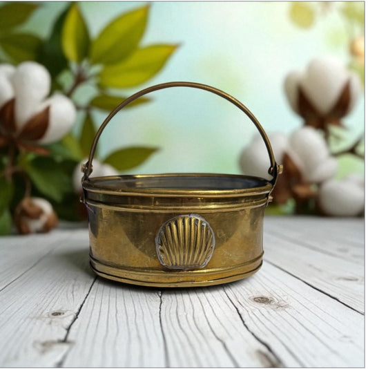 Clean Cotton 10fl oz Repurposed Vintage Brass Pot