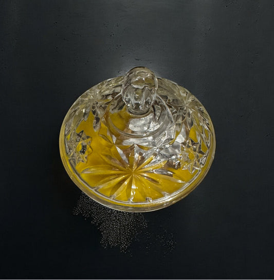 Sunshine Candle 10fl oz Repurposed Vintage Crystal Dish