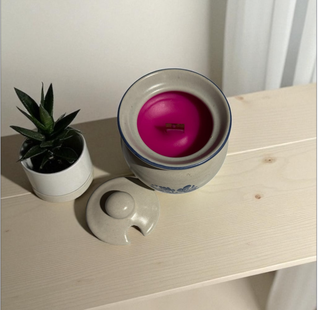 Odor Eliminator Candle 8fl oz Repurposed Vintage Pfaltzgraff Honey Pot