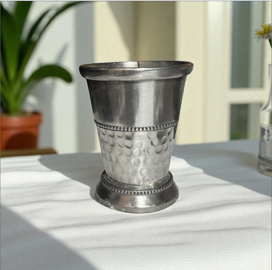 Cactus Flower & Jade 8fl oz Candle Repurposed Vintage Deco Metal Vase