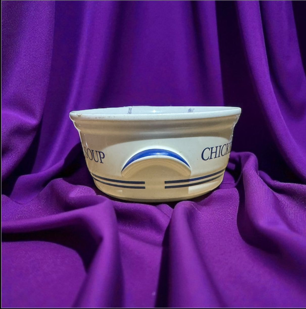Amethyst Twilight Candle 12fl oz RepurposedVintage Chicken Soup Bowl