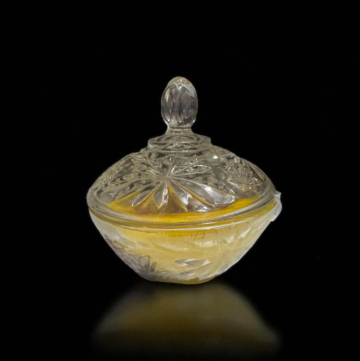Sunshine Candle 10fl oz Repurposed Vintage Crystal Dish