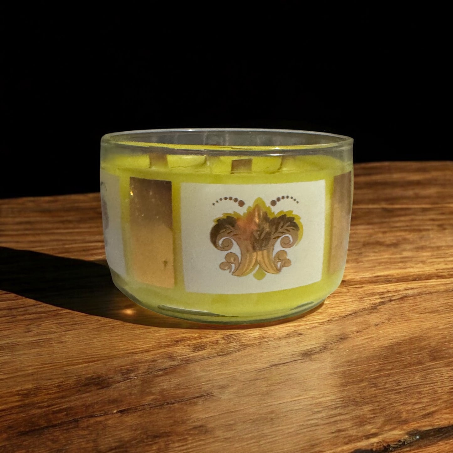 Lemon Spritz Candle Repurposed Vintage Festive Vessel 10fl oz