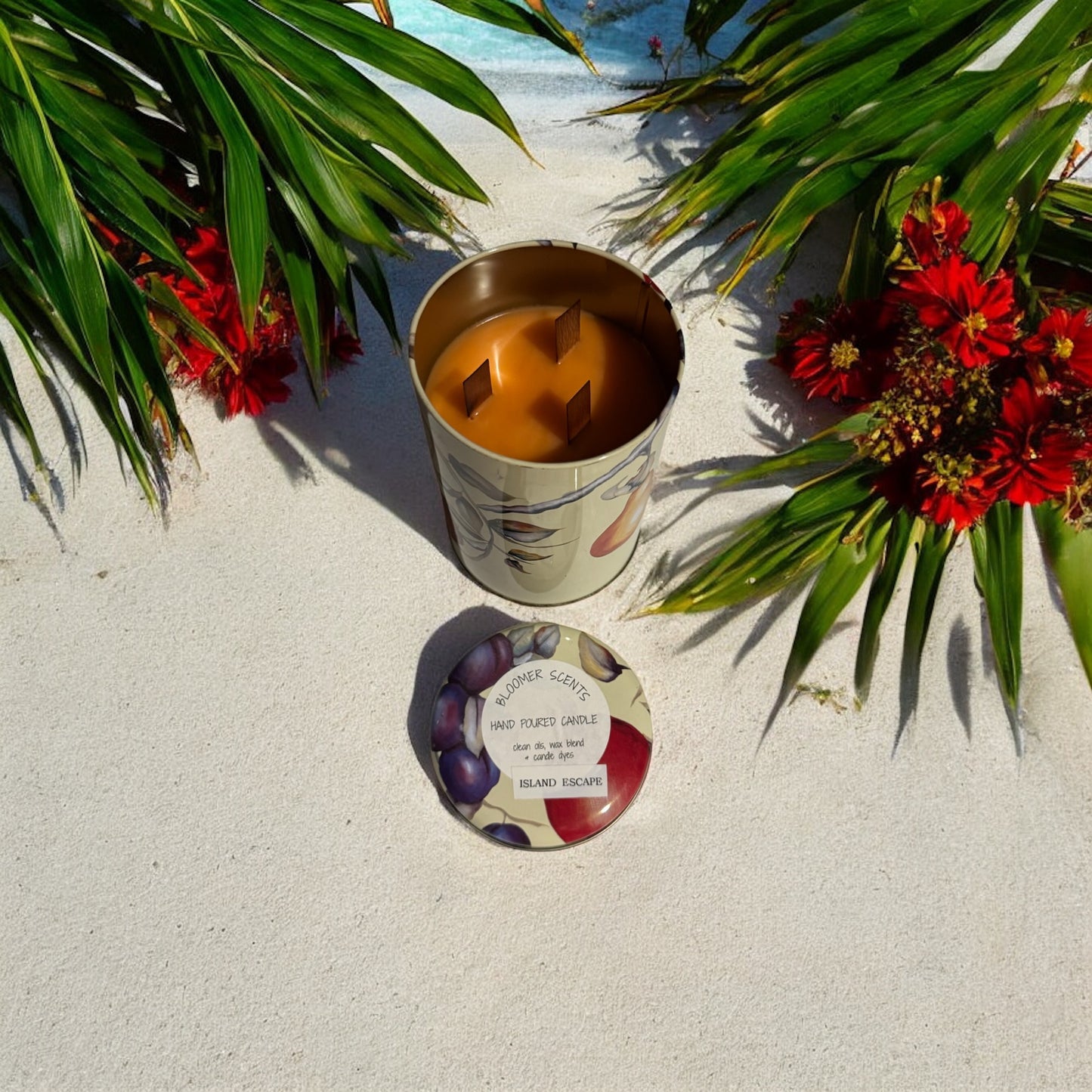 Island Escape Candle 18fl oz Repurposed Rare Tin