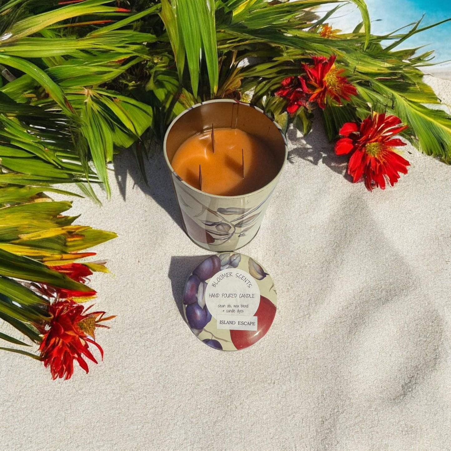 Island Escape Candle 18fl oz Repurposed Rare Tin