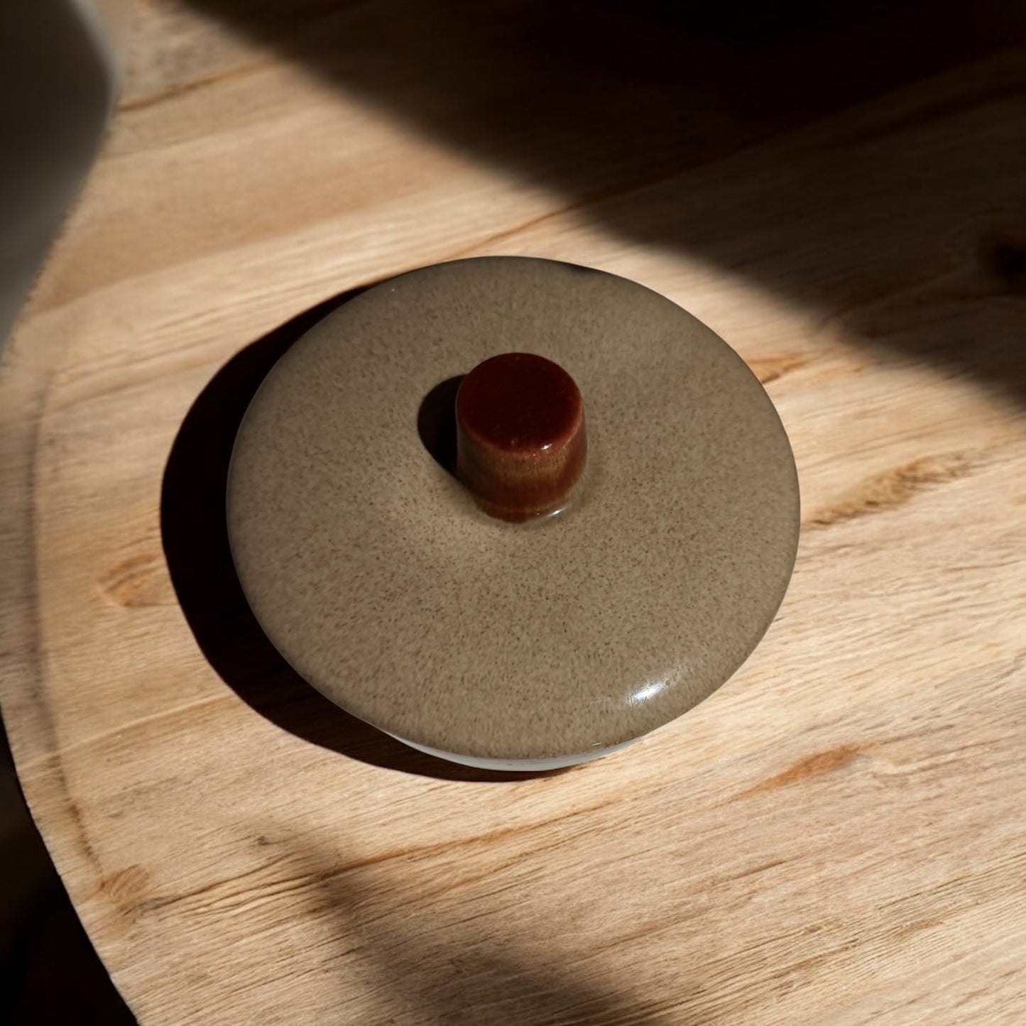 Parker Peach 24fl oz Repurposed Vintage Crock Bean Pot Candle