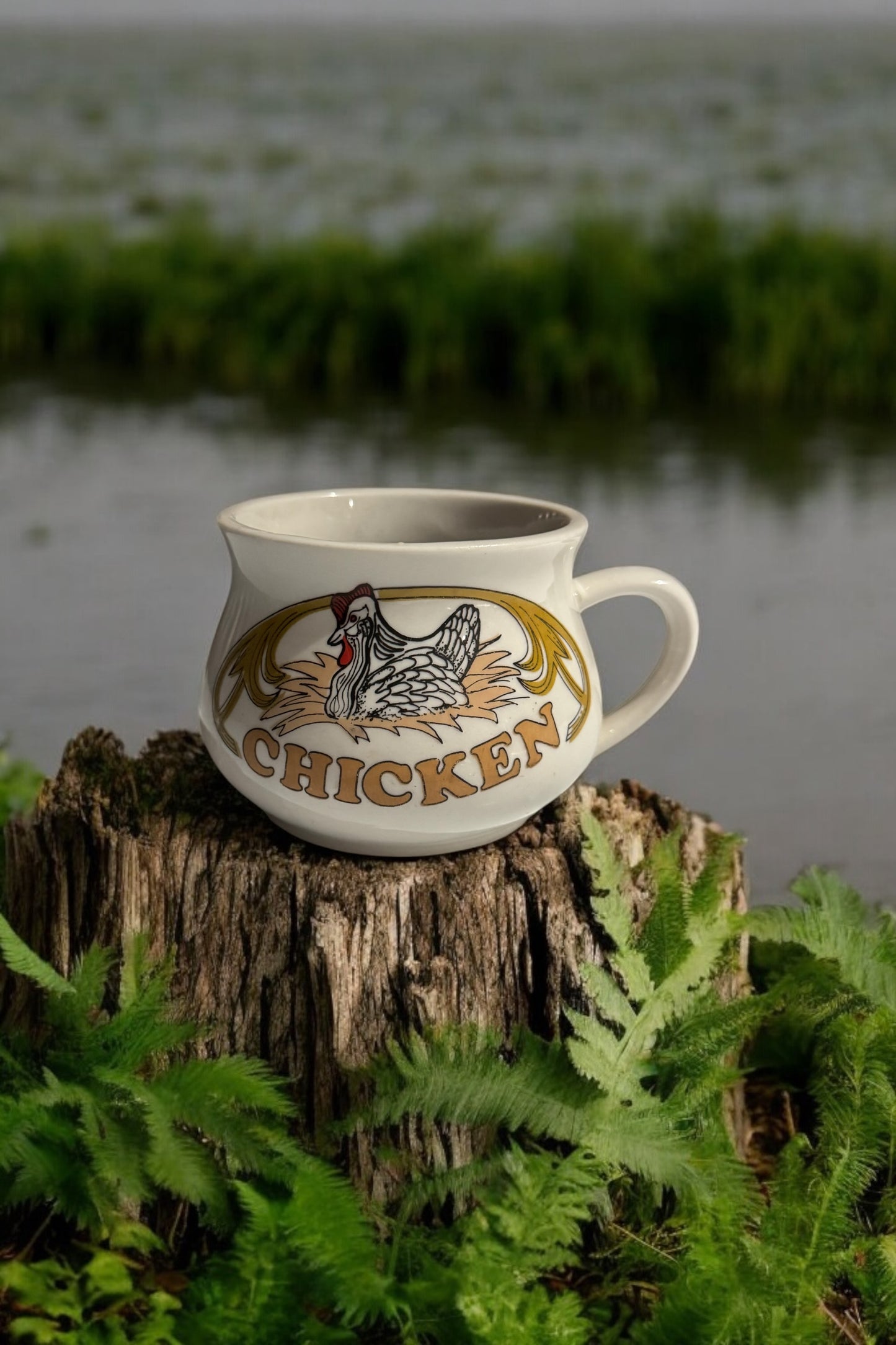 Cowboy Candle Repurposed Vintage Chicken Soup Bowl 10fl oz