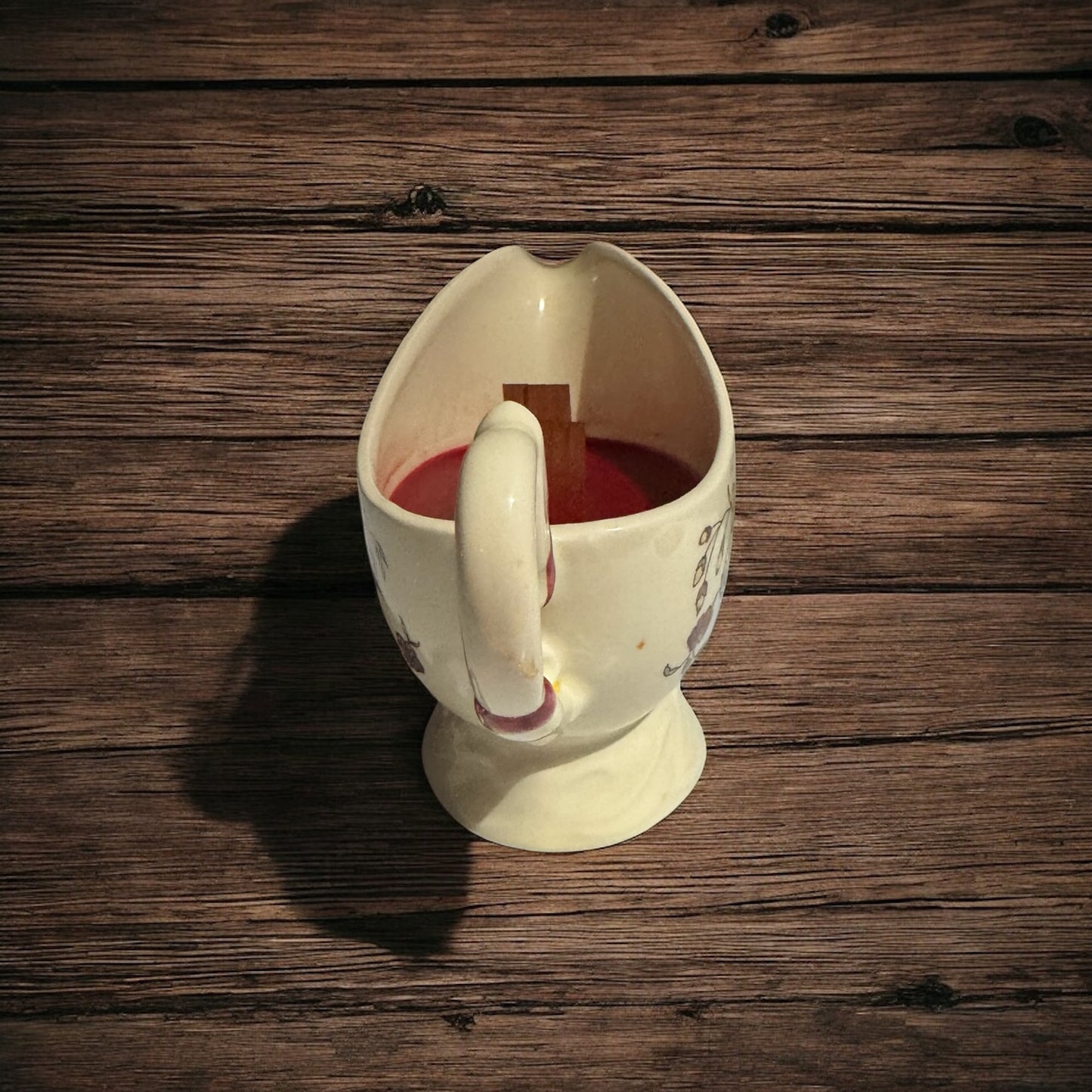 Honeysuckle Dreams Repurposed Ceramic Gravy Boat Candle 10fl oz