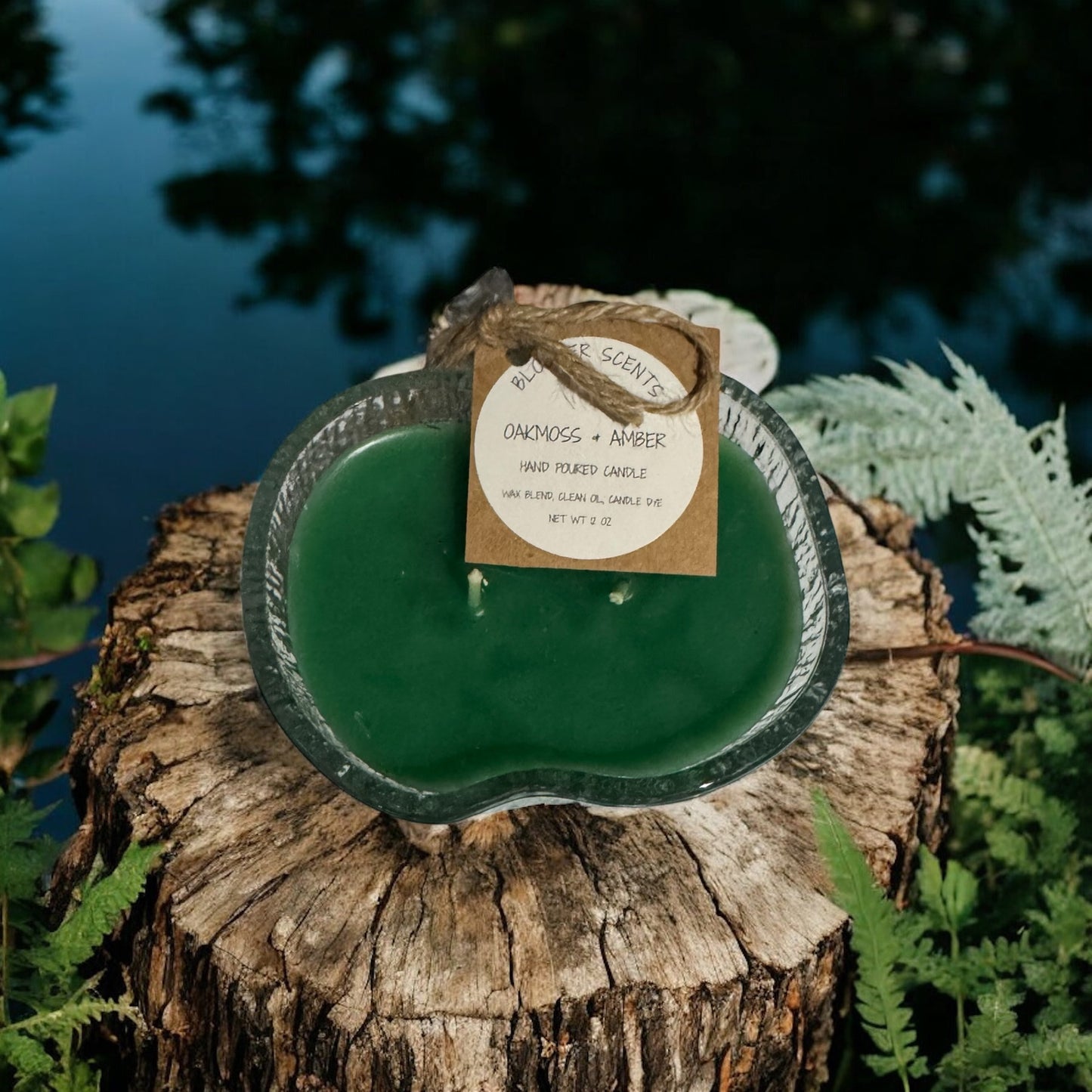 Oakmoss & Amber Repurposed Apple Crystal Candle 12fl oz