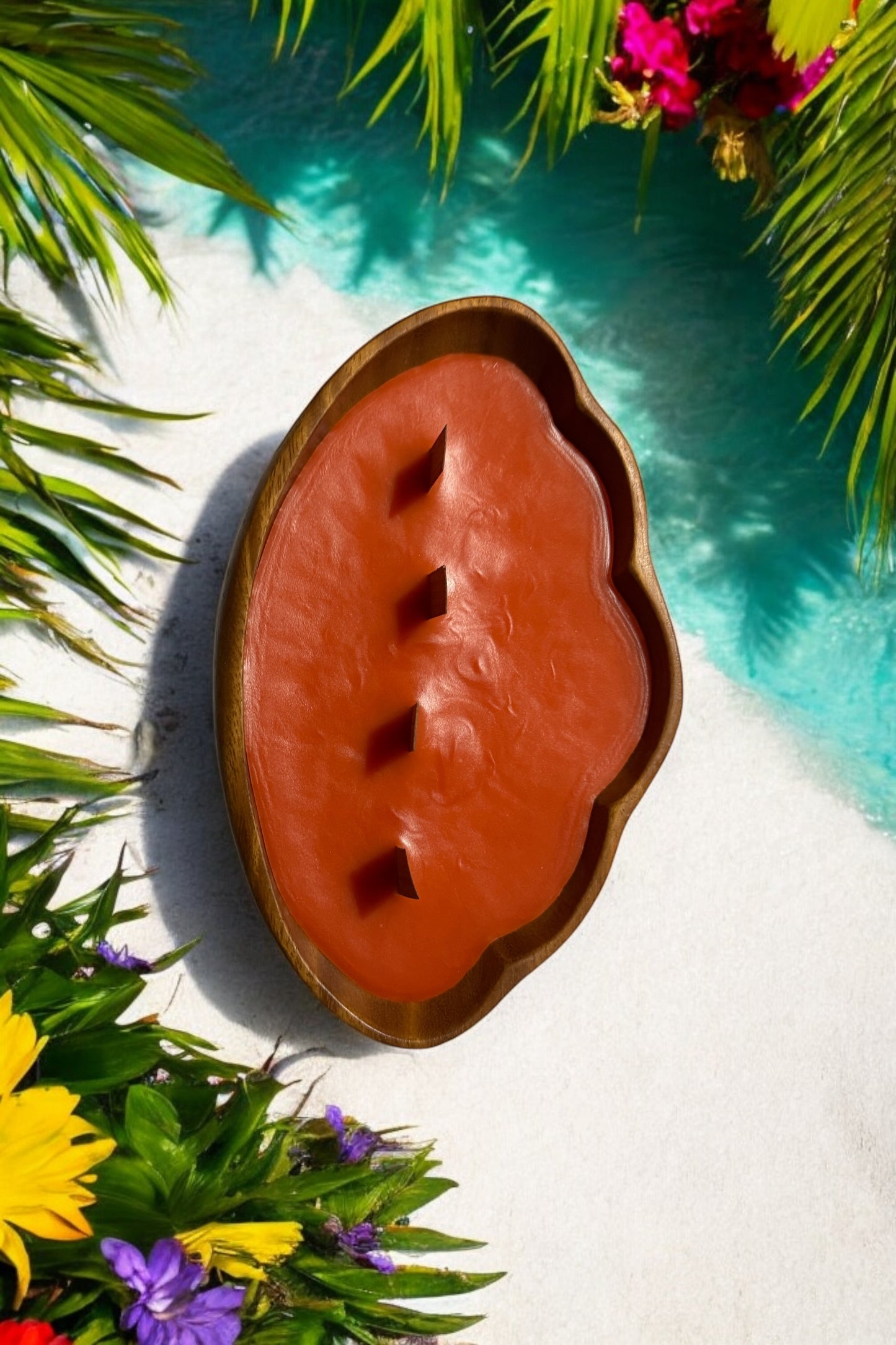 Beach Bum Repurposed Wooden Bowl Candle 10fl oz