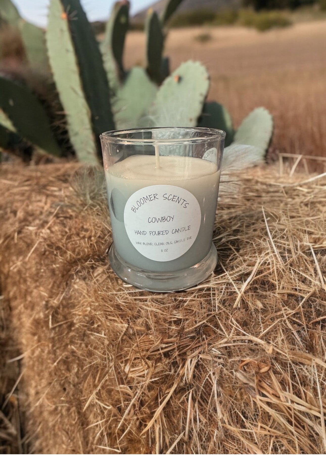 Cowboy Candle Repurposed Glass Vessel 8fl oz