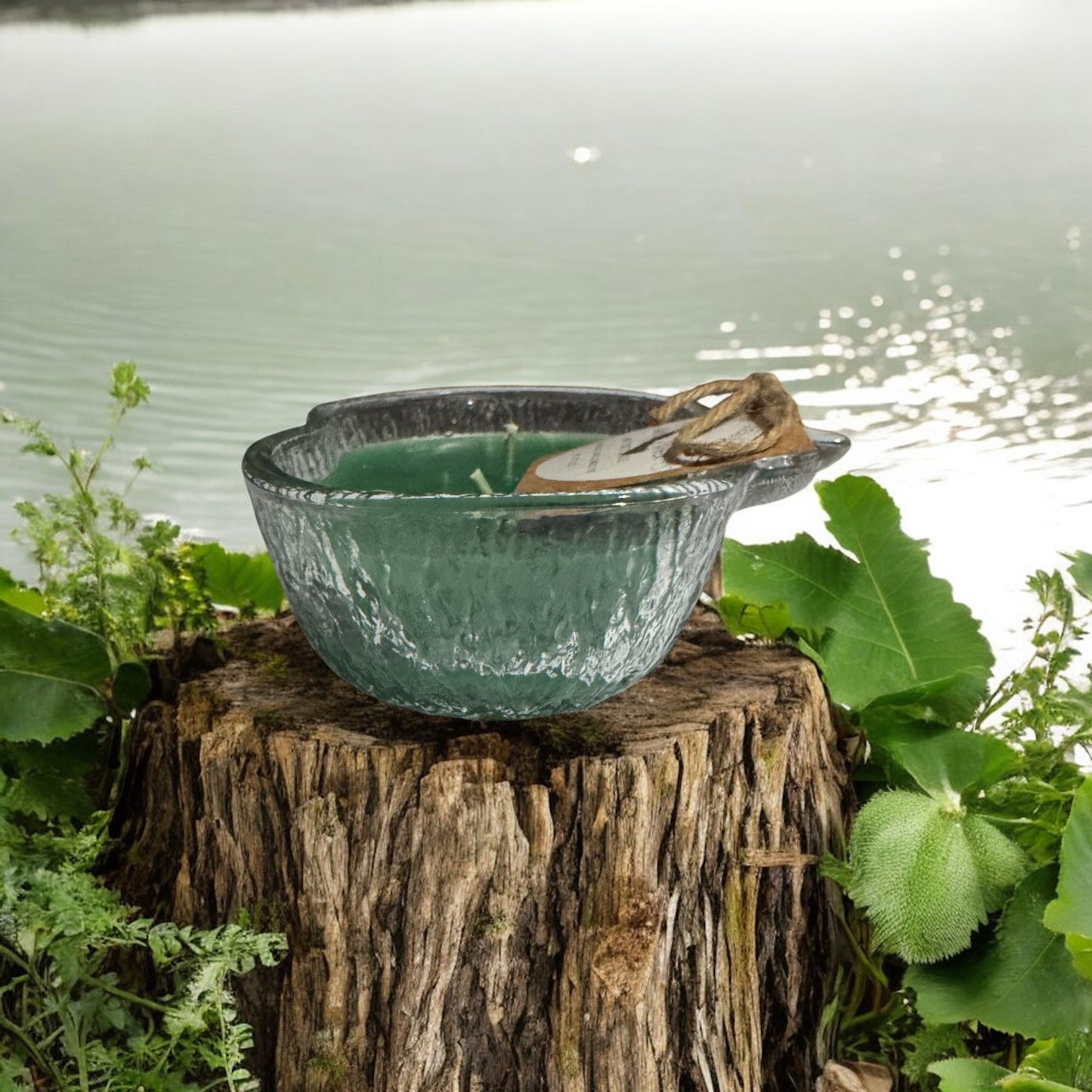 Oakmoss & Amber Repurposed Apple Crystal Candle 12fl oz