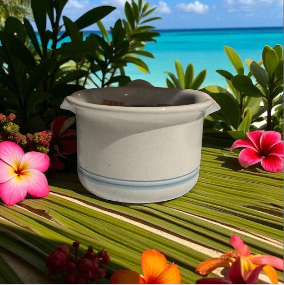 Sail Away 12fl oz Repurposed Vintage Stoneware Candle